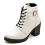 Imagem de Bota Coturno Feminino Top Franca Shoes Motociclista Confort Branco