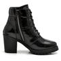 Imagem de Bota Coturno Feminino Top Franca Shoes Motociclista Verniz Preto 