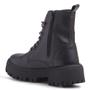 Imagem de Bota Coturno Feminino Tratorada Robusta Com Cadarço de Brilho Design Moderno Conforto