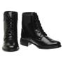 Imagem de Bota Coturno Lisa M&D Store Bico Redondo Fecho em Cadarço