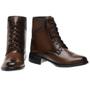 Imagem de Bota Coturno Lisa M&D Store Bico Redondo Fecho em Cadarço
