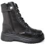 Imagem de Bota Coturno Masculina Militar Cano Médio Básico Casual Tática Motociclista Com Zíper