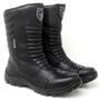 Imagem de Bota Coturno Masculina Militar Cano Médio Motociclista Casual Tático Em Couro Preto