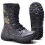 Imagem de Bota Coturno Masculina Militar Juvenil Cano Curto Básico Casual Tática Estilo Motociclista