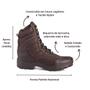 Imagem de Bota Coturno Masculino Couro Botina Adventure Militar Motoqueiro Tático Pesca Trilha Cano Médio