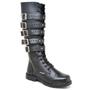 Imagem de Bota Coturno Rock Couro Legítimo Cano Alto Fivelas 