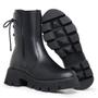 Imagem de Bota Coturno Salto Feminino Vega Cano Médio Preto G-Stock