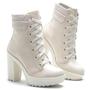 Imagem de Bota Coturno Tratorado Off White