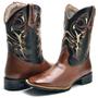 Imagem de Bota Country 2505 Masculina Cano Longo Texana Bico Quadrado em Couro