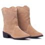 Imagem de Bota Country Feminina Coturno Botina Texana Brilho JDK523