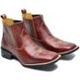 Imagem de Bota Country Feminina de Couro Texana Bico Quadrado Cano Curto Macia Moderna