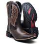 Imagem de Bota Country Masculina Cano Alto Couro com Detalhes