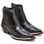 Imagem de Bota Country Masculina Couro Bico Fino Bordada Conforto