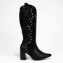 Imagem de Bota Country Ramarim Bordada Tachas Feminina - Preto