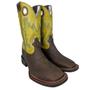 Imagem de Bota Country Texana Masculina Durango  Marrom Amarelo Branco Verde