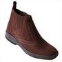 Imagem de Bota couro nobuck camurça especial botina casual social estilo country 2520 marrom cor