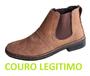 Imagem de Bota Couro Nobuck Estilo Chelsea Botina Casual Jovem Botinha Masculina Solad Borracha Costurado 2965