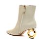 Imagem de Bota Couro Off White Cano Curto Cecconello 2201001-6