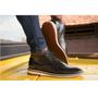 Imagem de Bota Couro Sapato Casual Masculina Cano Curto Forro Couro Solado Borracha Resistente Elegante Preto