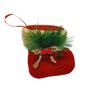 Imagem de Bota Decorada Enfeite Árvore Natal Tricô Vermelho Pick e Berries 14cm - Magizi