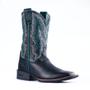 Imagem de Bota durango texana bico quadrado preto, com a costura verde agua 12db14g2p