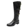 Imagem de Bota Feminina Cano Alto Couro Escrete - 2411 - Preto