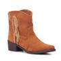 Imagem de Bota Feminina Cano Curto Country Bico Fino Western Camurça