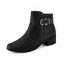 Imagem de Bota Feminina Cano Curto Salto Comfortflex- Preto