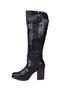 Imagem de Bota Feminina Cano Longo Mooncity Salto Grosso 73133 Preto