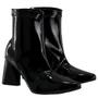 Imagem de Bota Feminina Cano Médio Triangulo Bico Quadrado 23023 Stretch  Preto