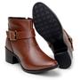 Imagem de Bota Feminina Casual Country Social Rodeio Bico Fino Salto Médio Grosso