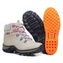 Imagem de Bota Feminina Com C.A 48.067 Master Boots Couro Cinza/Rosa