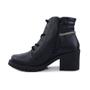 Imagem de Bota Feminina Comfortflex Cano Baixo Couro Preta - 2477304