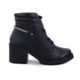 Imagem de Bota Feminina Comfortflex Cano Baixo Couro Preta - 2477304