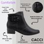 Imagem de Bota Feminina Conforto Cano Baixo Salto Comfortflex