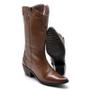 Imagem de Bota feminina country bico fino top franca shoes caramelo