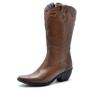 Imagem de Bota feminina country bico fino top franca shoes caramelo