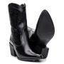 Imagem de Bota Feminina Country Texana Bico Fino Salto Alto Western Couro 4500