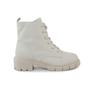 Imagem de Bota Feminina Estilo Mix Coturno Cano Baixo Off White - 2799