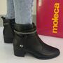 Imagem de Bota Feminina Moleca Cano Curto Strass Salto Bloco 5346.103.27596