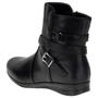 Imagem de Bota Feminina Mooncity Cano Curto Preta Detalhe Fivela 71084