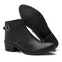 Imagem de Bota Feminina Pórtice Cano Curto Fivela Com Zíper