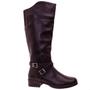 Imagem de Bota Feminina Rasteira Cano Longo Mooncity Ziper 72109