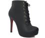 Imagem de Bota Feminina Salto Alto Cano Curto Dom Amazona Preto 33 ao 45 Cd 9