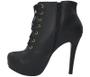 Imagem de Bota Feminina Salto Alto Cano Curto Dom Amazona Preto 33 ao 45 Cd 9