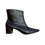 Imagem de Bota Feminina Salto Grosso Baixo 5cm Bico Fino Alongado - Preto