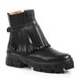 Imagem de Bota Feminina Sandro Moscoloni Couro Franja Carmelita Black