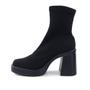 Imagem de Bota Feminina Stasy Cano Baixo Tricot Preta - 7600