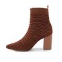 Imagem de Bota Feminina Stasy Cano Curto Knit Marrom - 2210