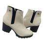 Imagem de Bota Feminina Via Uno 475020 Cano Curto Salto Sem Cadarço Elastico